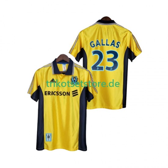 Olympique Marseille Gallas 23 Retro 1998 1999 Herren Trikot Ausweich Kurzarm