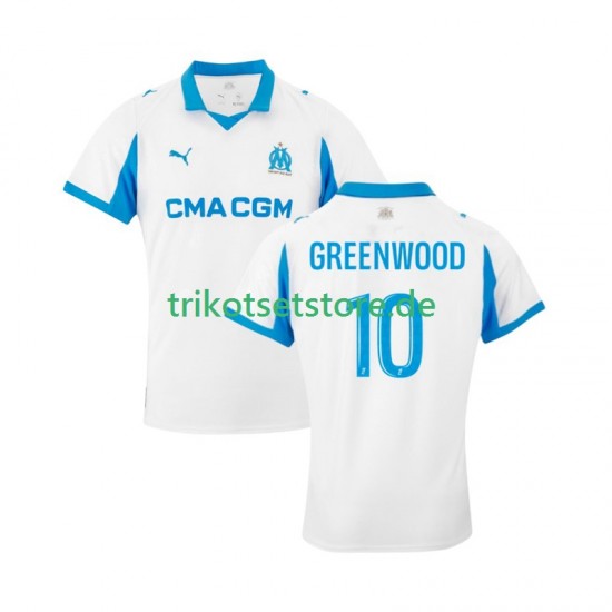Olympique Marseille Mason Greenwood 10 2025-2026 Herren Trikot Heim Kurzarm