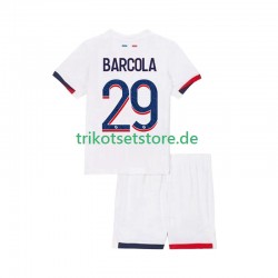 Paris Saint-Germain Bradley Barcola 29 2025-2026 Kinder Trikotset Auswärts Kurzarm