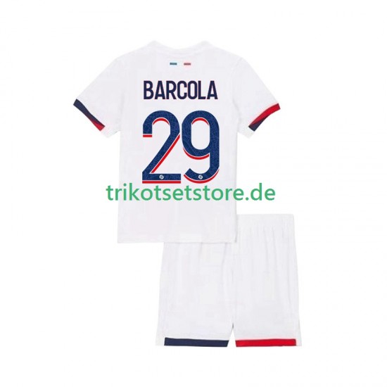 Paris Saint-Germain Bradley Barcola 29 2025-2026 Kinder Trikotset Auswärts Kurzarm