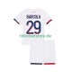 Paris Saint-Germain Bradley Barcola 29 2025-2026 Kinder Trikotset Auswärts Kurzarm