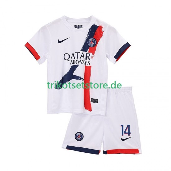 Paris Saint-Germain Desire Doue 14 2025-2026 Kinder Trikotset Auswärts Kurzarm