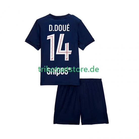 Paris Saint-Germain Desire Doue 14 2025-2026 Kinder Trikotset Heim Kurzarm