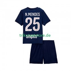 Paris Saint-Germain Nuno Mendes 25 2025-2026 Kinder Trikotset Heim Kurzarm