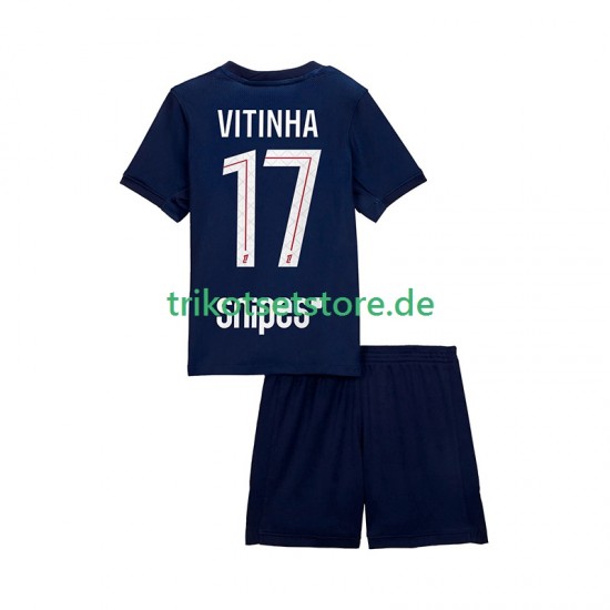 Paris Saint-Germain Vitinha 17 2025-2026 Kinder Trikotset Heim Kurzarm