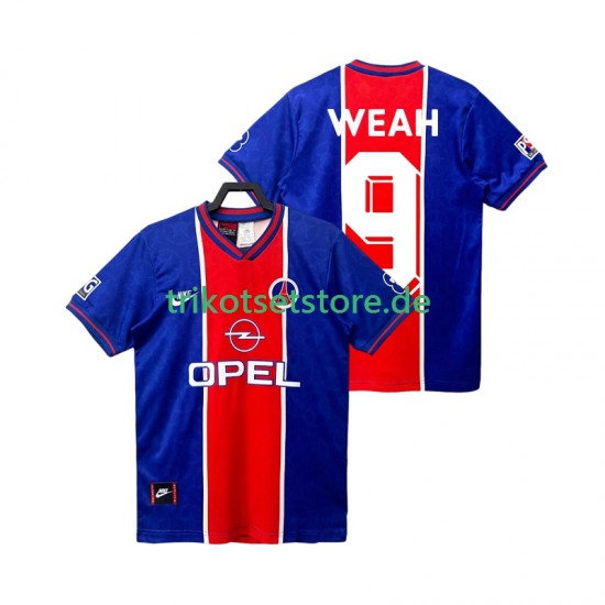 Paris Saint-Germain WEAH 9 Retro 1995 1996 Herren Trikot Heim Kurzarm