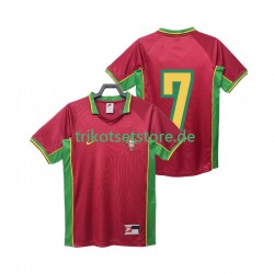 Portugal 7 Retro 1998 Herren Trikot Heim Kurzarm