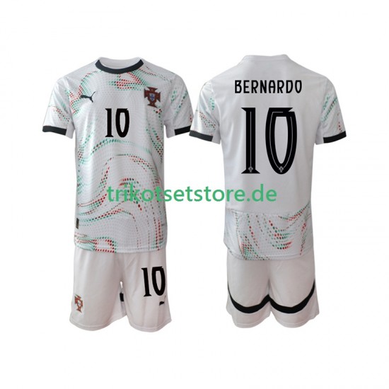 Portugal Bernardo Silva 10 2025-2026 Kinder Trikotset Auswärts Kurzarm