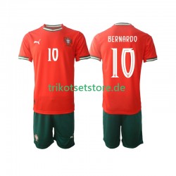 Portugal Bernardo Silva 10 2025-2026 Kinder Trikotset Heim Kurzarm