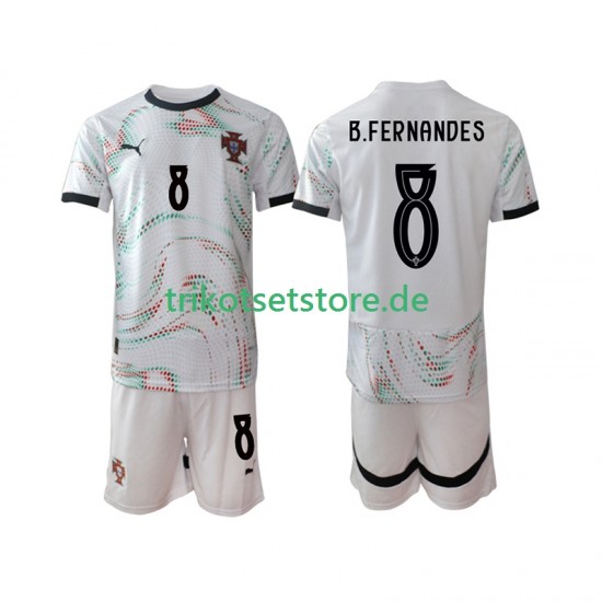 Portugal Bruno Fernandes 8 2025-2026 Kinder Trikotset Auswärts Kurzarm