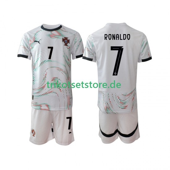 Portugal Cristiano Ronaldo 7 2025 Kinder Trikotset Auswärts Kurzarm