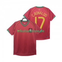 Portugal Crstiano Ronaldo 17 Retro 2006 Herren Trikot Heim Kurzarm