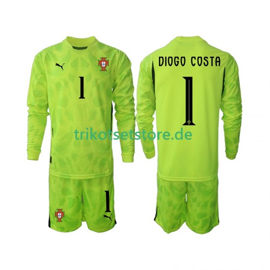 Portugal Torwart Diogo Costa 1 2025 Kinder Trikotset Heim Langarm