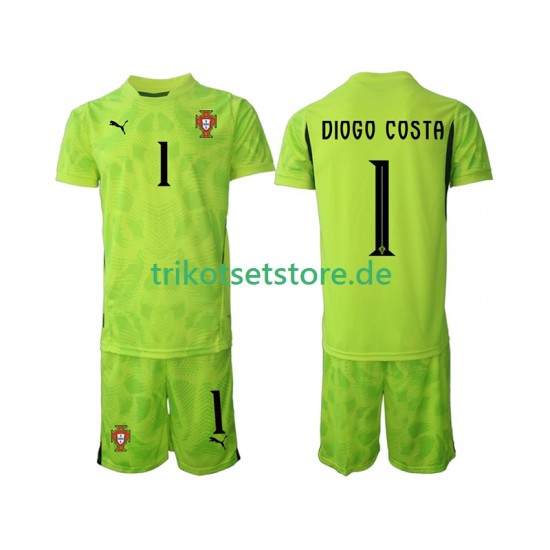 Portugal Torwart Diogo Costa 1 2025 Kinder Trikotset Heim Kurzarm