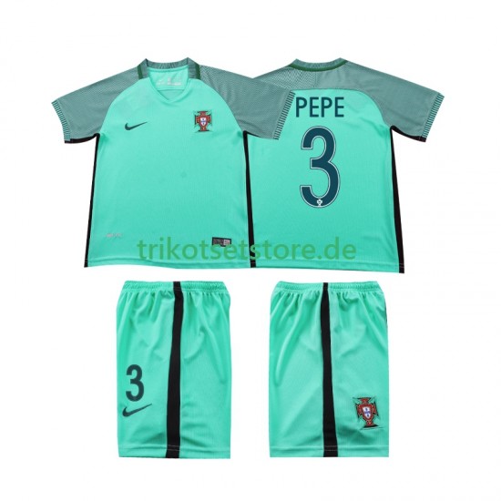 Portugal PEPE 3 Retro 2016 Kinder Trikotset Auswärts Kurzarm