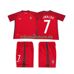 Portugal RONALDO 7 Retro 2016 Kinder Trikotset Heim Kurzarm