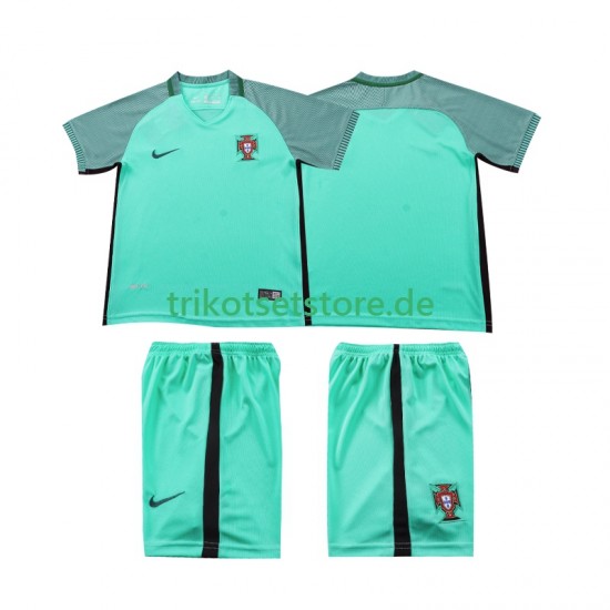 Portugal Retro 2016 Kinder Trikotset Auswärts Kurzarm