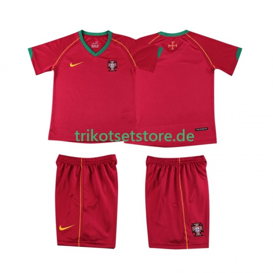 Portugal Retro 2006 Kinder Trikotset Heim Kurzarm