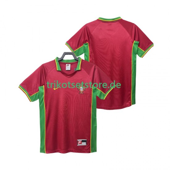 Portugal Retro 1998 Herren Trikot Heim Kurzarm