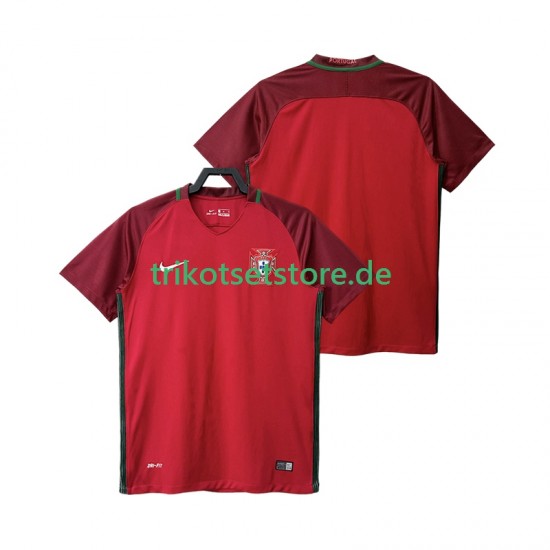 Portugal Retro 2016 Herren Trikot Heim Kurzarm