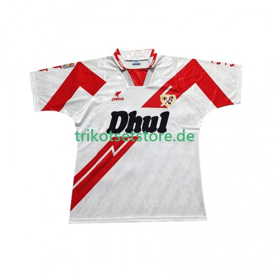 Rayo Vallecano Retro 1994 1995 Herren Trikot Heim Kurzarm