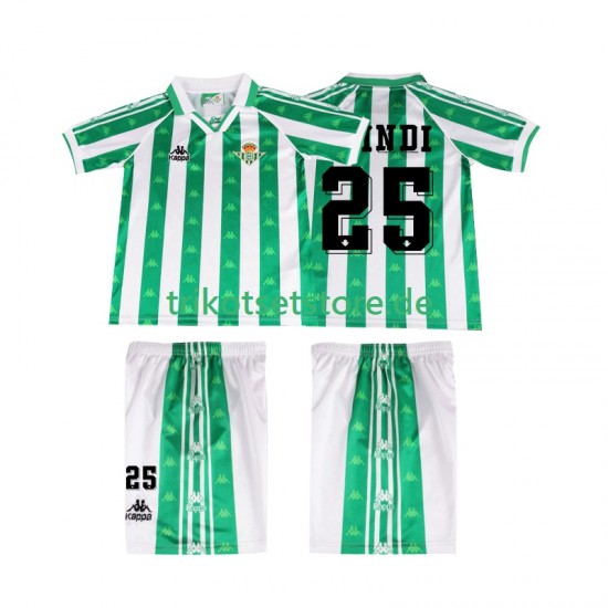 Betis Sevilla FINIDI 25 Retro 1996 1997 Kinder Trikotset Heim Kurzarm