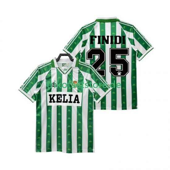 Betis Sevilla FINIDI 25 Retro 1995 1996 Herren Trikot Heim Kurzarm