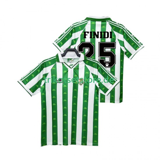 Betis Sevilla FINIDI 25 Retro 1996 1997 Herren Trikot Heim Kurzarm