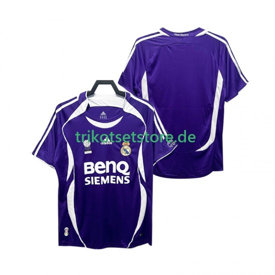 Real Madrid Retro 2006 2007 Herren Trikot Auswärts Kurzarm