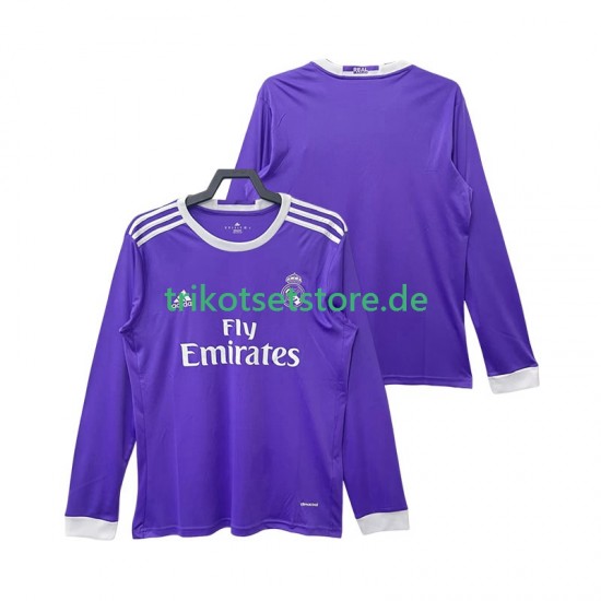Real Madrid Retro 2016 2017 Herren Trikot Auswärts Langarm