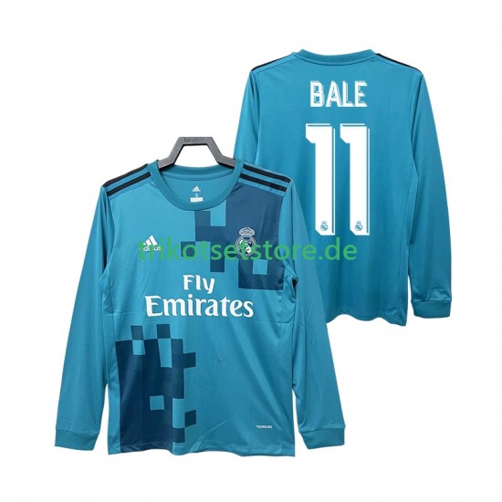 Real Madrid BALE 11 Retro 2017 2018 Herren Trikot Ausweich Langarm