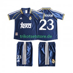 Real Madrid BECERHAM 23 Retro 1998 1999 Kinder Trikotset Ausweich Kurzarm