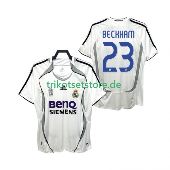 Real Madrid BECKHAM 23 Retro 2006 2007 Herren Trikot Heim Kurzarm