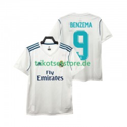 Real Madrid BENZEMA 9 Retro 2017 2018 Herren Trikot Heim Kurzarm