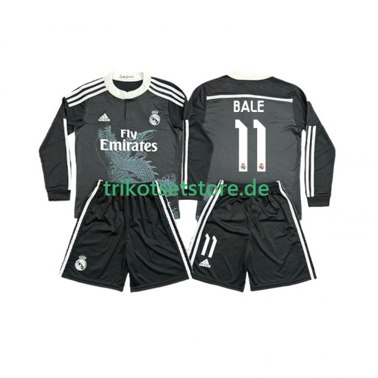 Real Madrid Bale 11 Retro 2014 2015 Kinder Trikotset Ausweich Langarm