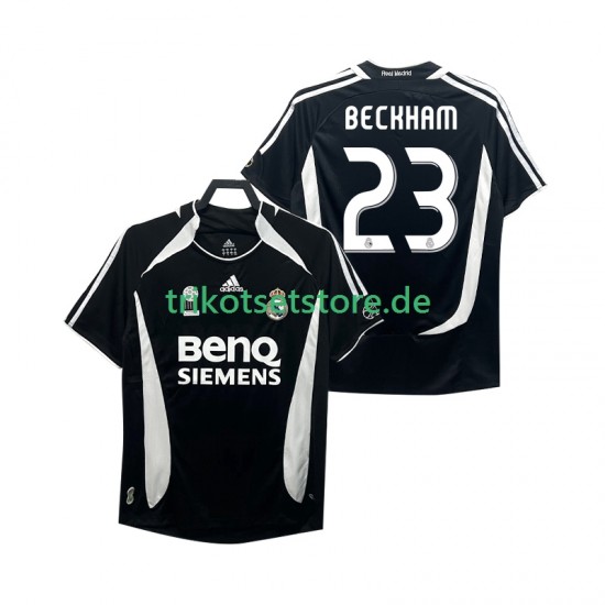 Real Madrid Beckham 23 Retro 2006 2007 Herren Trikot Ausweich Kurzarm