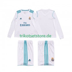Real Madrid Retro 2017 2018 Kinder Trikotset Heim Langarm