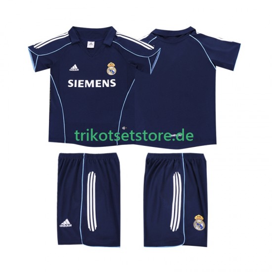 Real Madrid Retro 2005 2006 Kinder Trikotset Auswärts Kurzarm