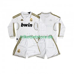 Real Madrid Retro 2011 2012 Kinder Trikotset Heim Langarm