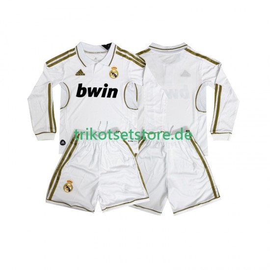 Real Madrid Retro 2011 2012 Kinder Trikotset Heim Langarm