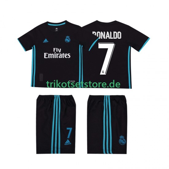 Real Madrid Cristiano Ronaldo 7 Retro 2017 2018 Kinder Trikotset Auswärts Kurzarm