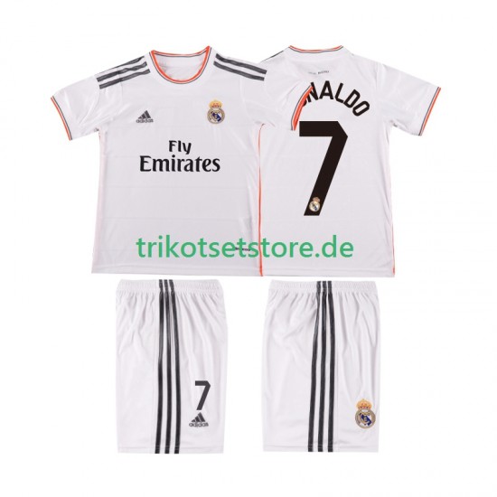 Real Madrid Cristiano Ronaldo 7 Retro 2013 2014 Kinder Trikotset Heim Kurzarm