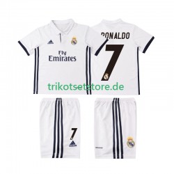 Real Madrid Cristiano Ronaldo 7 Retro 2016 2017 Kinder Trikotset Heim Kurzarm