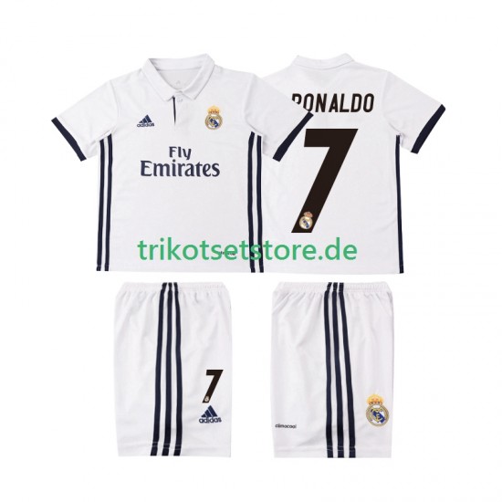 Real Madrid Cristiano Ronaldo 7 Retro 2016 2017 Kinder Trikotset Heim Kurzarm