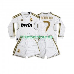 Real Madrid Cristiano Ronaldo 7 Retro 2011 2012 Kinder Trikotset Heim Langarm