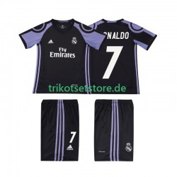 Real Madrid Cristiano Ronaldo 7 Retro 2016 2017 Kinder Trikotset Ausweich Kurzarm