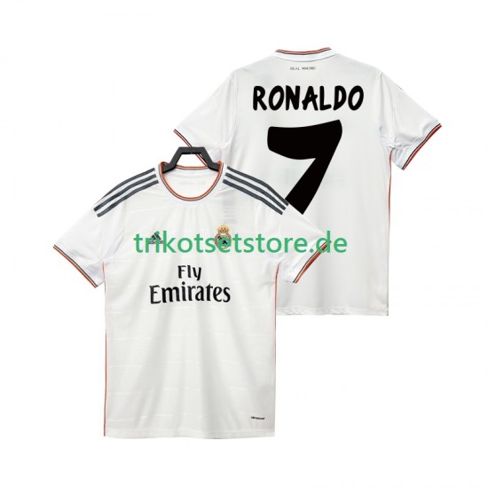 Real Madrid Cristiano Ronaldo 7 Retro 2013 2014 Herren Trikot Heim Kurzarm