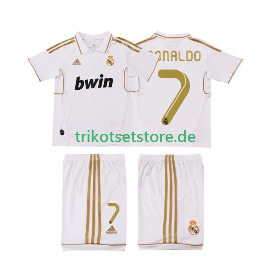 Real Madrid Cristiano Ronaldo 7 Retro 2011 2012 Kinder Trikotset Heim Kurzarm