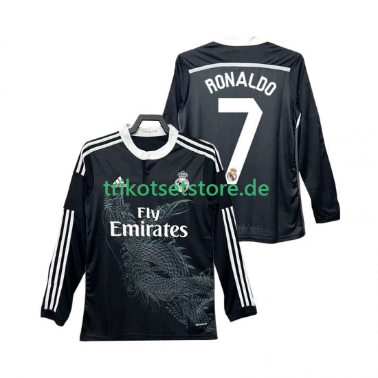 Real Madrid Cristiano Ronaldo 7 Retro 2014 2015 Herren Trikot Ausweich Langarm