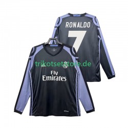 Real Madrid Cristiano Ronaldo 7 Retro 2016 2017 Herren Trikot Ausweich Langarm
